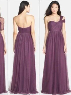 Jenny Yoo Chiffon Annabelle Convertible Dress - Purple Size 0